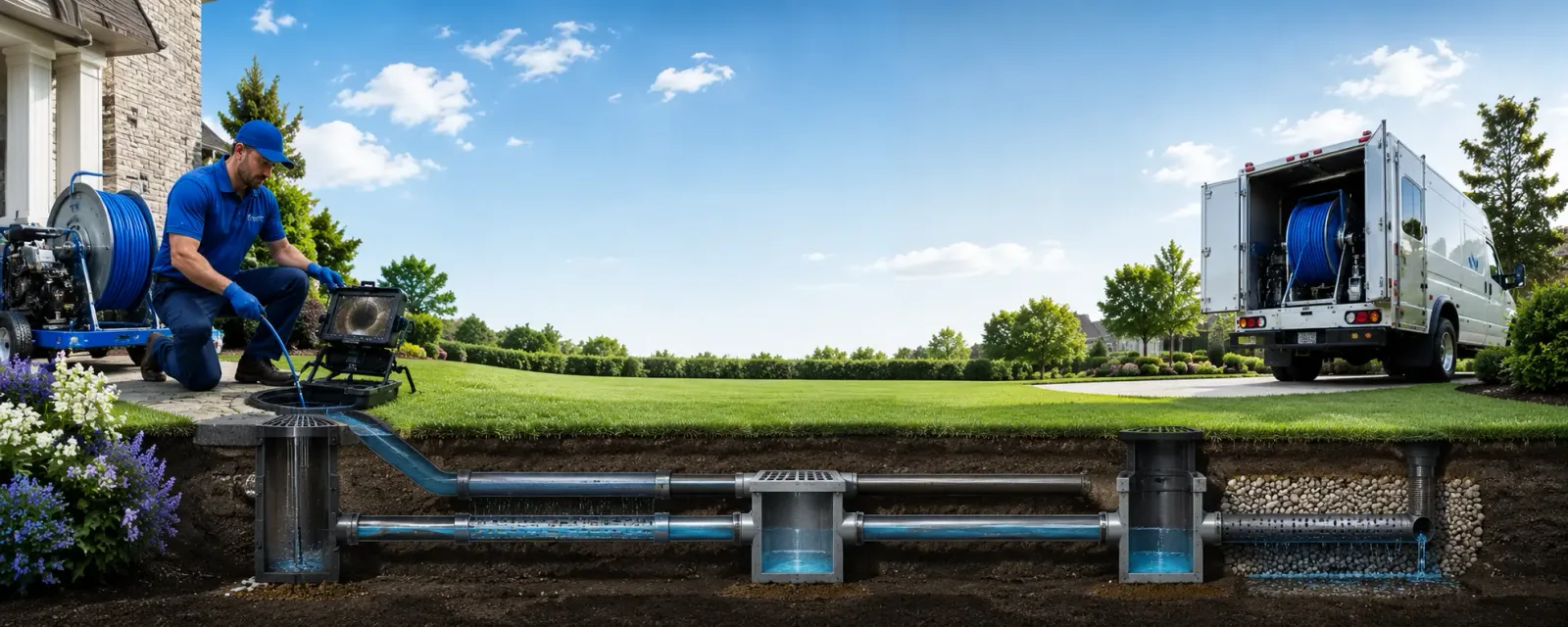 Outdoor drain cleaning information for Harned, KY